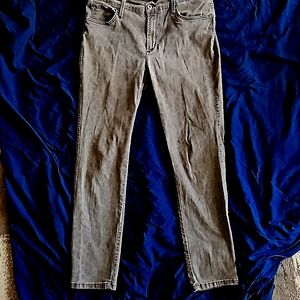 James Jeans Women's Size 16 Twiggy Curvy Black Leopard Print Skinny Jeans Worn